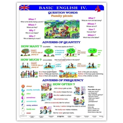 Basic English IV (Podstawowy angielski IV) - Plansza dwustronna 2 w 1