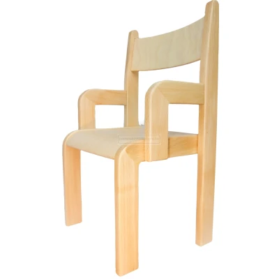 Krzesełko drewniane MIŚ z podłokietnikiem