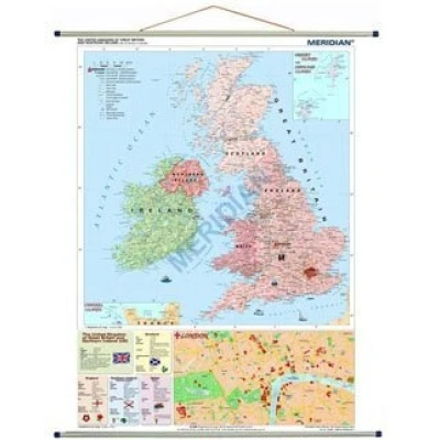 The British Isles political 70x100 cm - mapa ścienna